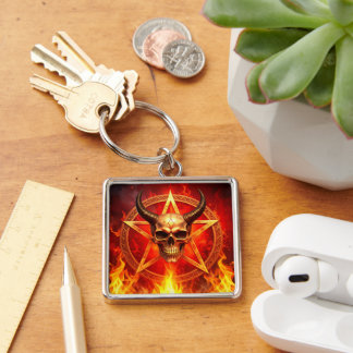 Demon Skull Keychain