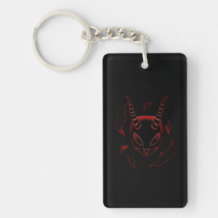 demon skull keychain