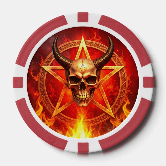 Demon Skull Poker Chip (Front)