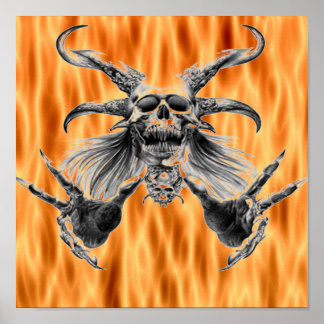 Demon Skull Posters | Zazzle