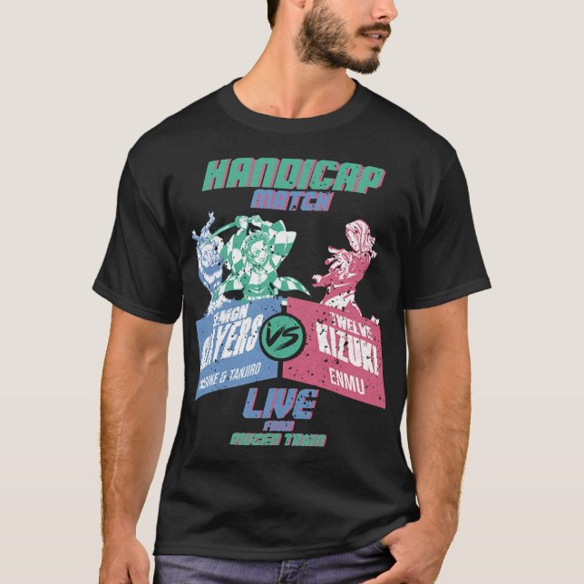 DEMON SLAYER HANDICAP MATCH (WHITE) (GRUNGE STYLE) T-Shirt (Front)