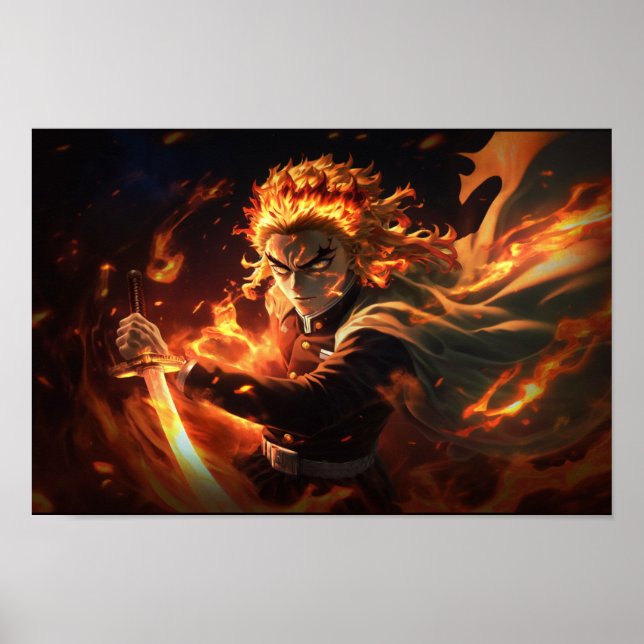 Demon Slayer Rengoku Poster (Front)