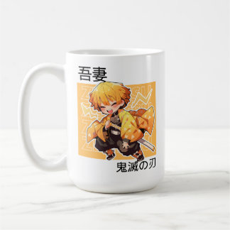 demon slayers zenitsu cute coffee mug