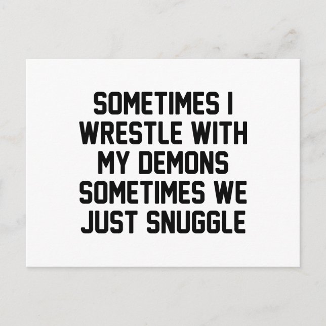 Demon Snuggle Postcard (Front)