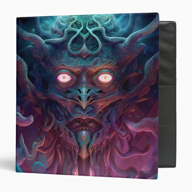 Demon Surreal Dark Fantasy Art 3 Ring Binder (Front/Inside)