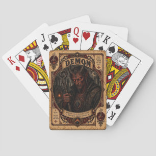 Demon, Vintage Circus Monsters Poker Cards