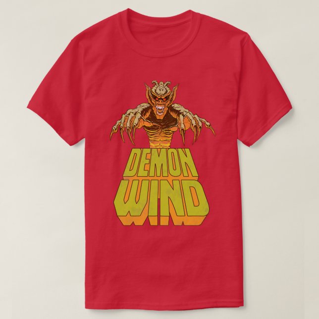 Demon Wind Classic Cult Horror Design T-Shirt (Design Front)