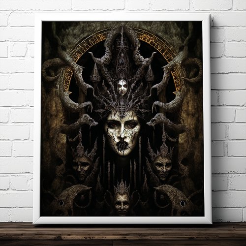 Demon Woman Monster Horror Art Poster