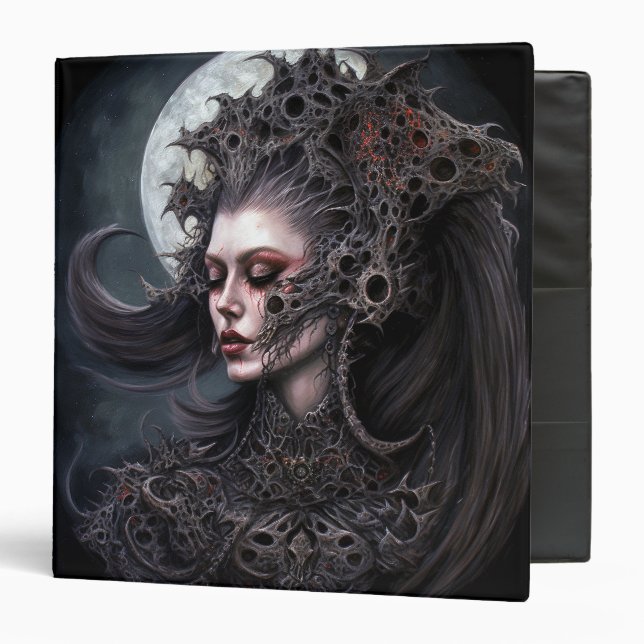 Demon Woman Queen Dark Fantasy Art 3 Ring Binder (Front/Inside)