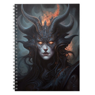 Demon Woman Queen Dark Fantasy Art Notebook