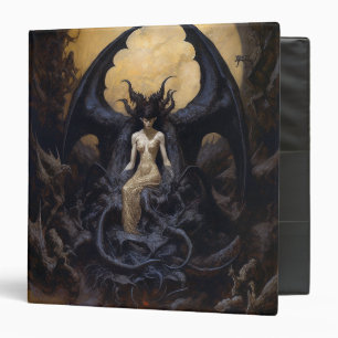 Demoness Dark Fantasy Goth Gothic Art 3 Ring Binder