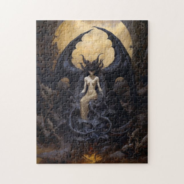 Demoness Dark Fantasy Goth Gothic Art Jigsaw Puzzle (Vertical)