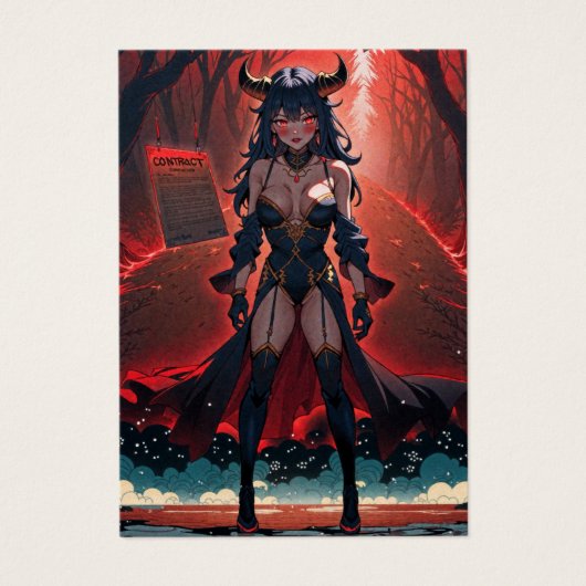 Demoness with Contact at Crossroads, Anime Demon (Front)