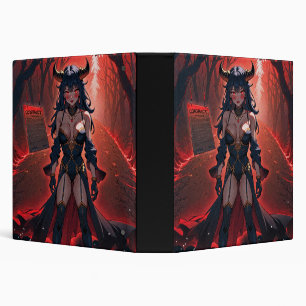Demoness with Contact at Crossroads, Anime Demon 3 Ring Binder