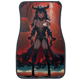 Demoness with Contact at Crossroads, Anime Demon Car Floor Mat