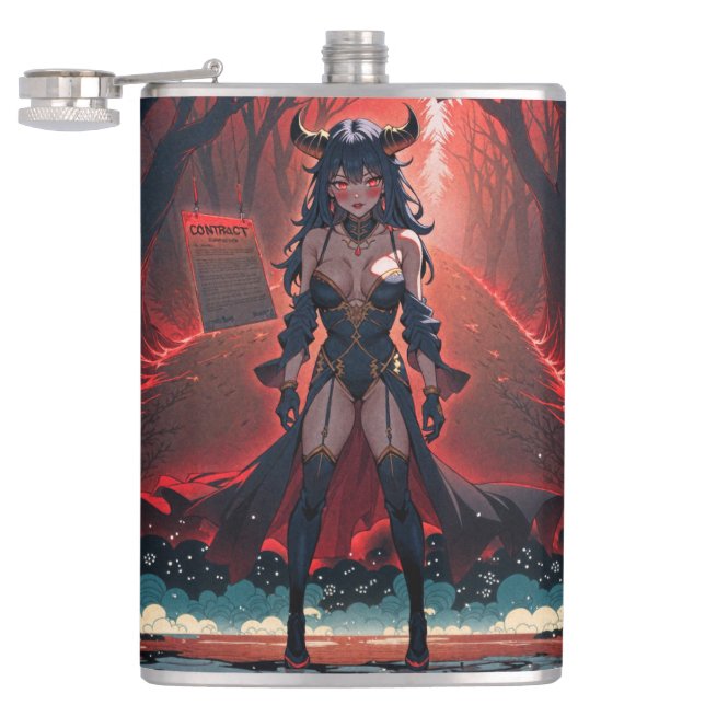 Demoness with Contact at Crossroads, Anime Demon Flask (Opened)