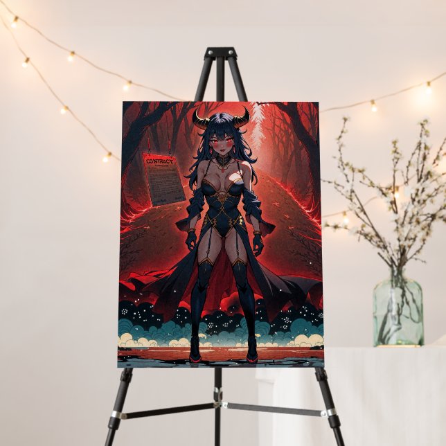Demoness with Contact at Crossroads, Anime Demon Foam Board (In Situ (Stand))