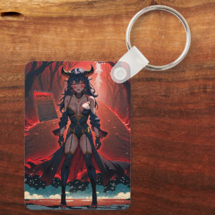 Demoness with Contact at Crossroads, Anime Demon Keychain