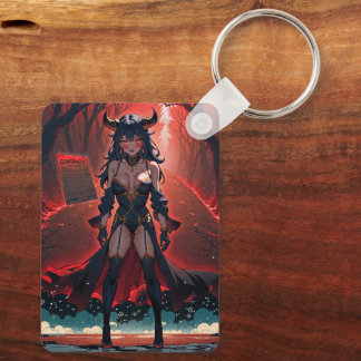 Demoness with Contact at Crossroads, Anime Demon Keychain