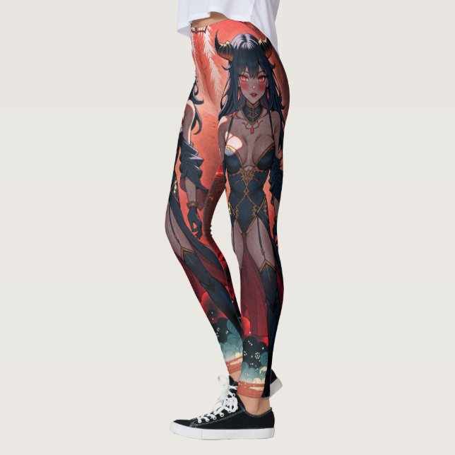 Demoness with Contact at Crossroads, Anime Demon Leggings (Left)
