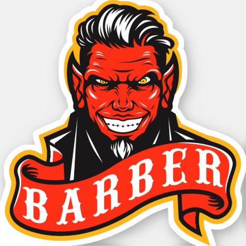 Demonic Barber Sticker