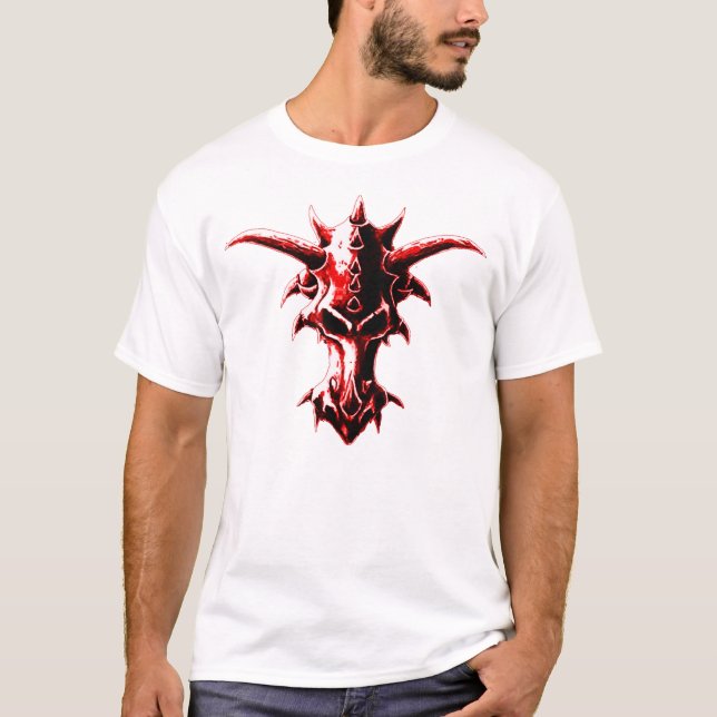 Demonic Dragon Skull Red T-Shirt (Front)