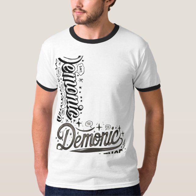 Demonic Malevolence Men's Ringer T-Shirt 👕✅ (Front)