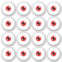 Demonic Red Eyeballs Sticker
