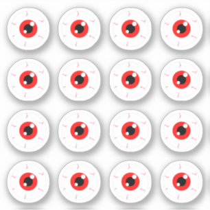 Demonic Red Eyeballs Sticker