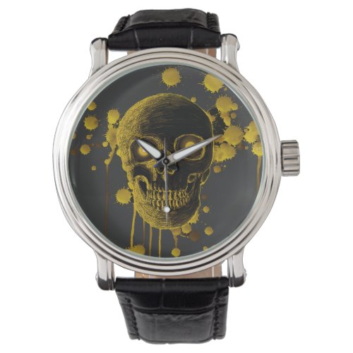 Demonic Skull _ Gold Watch