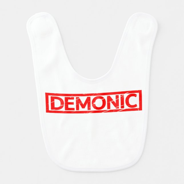 Demonic Stamp Baby Bib (Front)