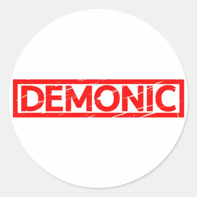 Demonic Stamp Classic Round Sticker (Front)