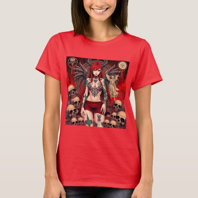 Demonio Seductora y Ángel Puro: Dark Duality T-Shirt (Front)