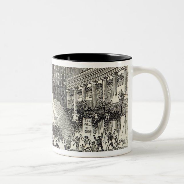 Demonstration at Jersey City Two-Tone Coffee Mug (Right)