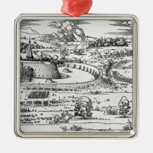 Demonstration of defensive measures metal ornament