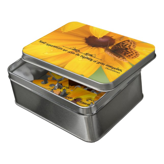 Demosthenes Inspirational Quote Opportunities Box  Jigsaw Puzzle (Lid Open)