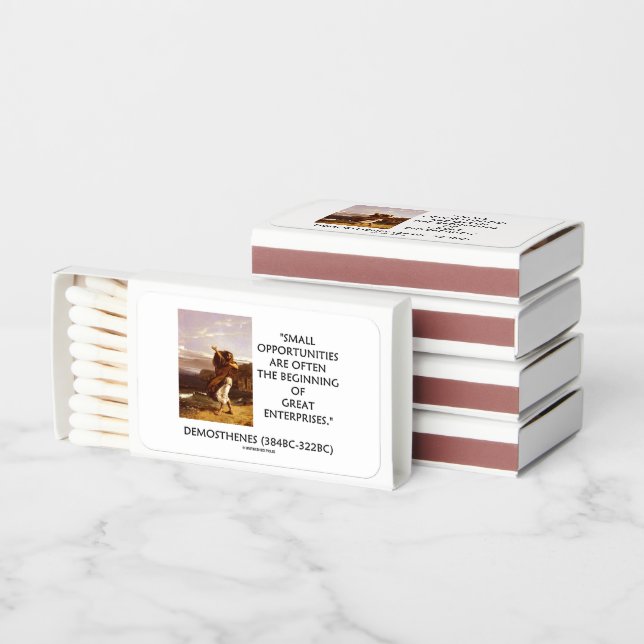 Demosthenes Small Opportunities Great Enterprises Matchboxes (Stacked)