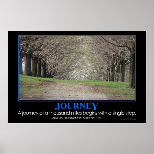 Demotivational Journey of 1000 miles Poster