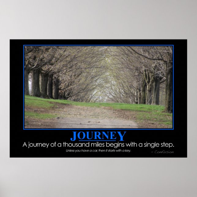 Demotivational: Journey of 1000 miles Poster (Front)
