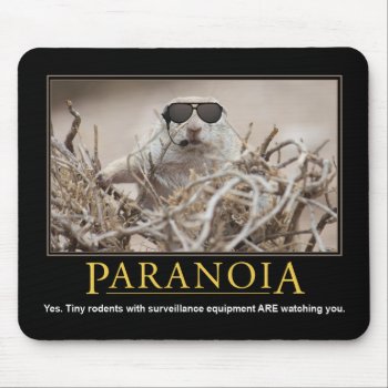 Demotivational Mousepad: Paranoia Mouse Pad by poozybear at Zazzle