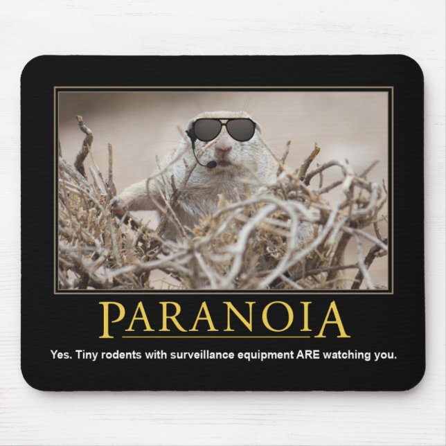 Demotivational Mousepad: Paranoia Mouse Pad (Front)