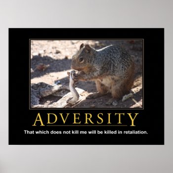 Demotivational Poster: Adversity Poster by poozybear at Zazzle