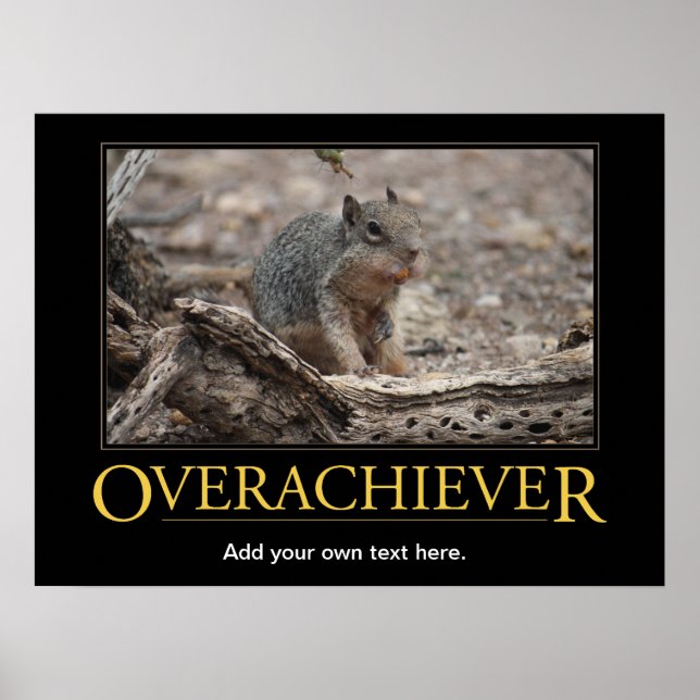 Demotivational Poster: Overachiever Poster (Front)