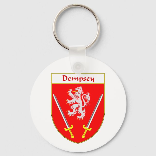 Dempsey Coat of Arms/Family Crest Keychain (Front)