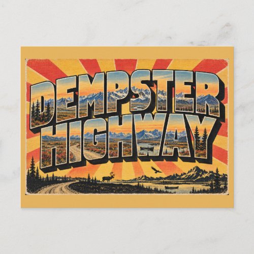 Dempster Highway NT Tundra Mountain River Art Postcard