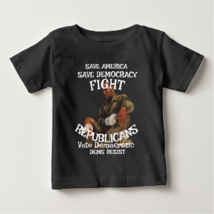 DEMS VOTE 2026 2028 ELECTION FLAG USA AMERICA BABY T-Shirt