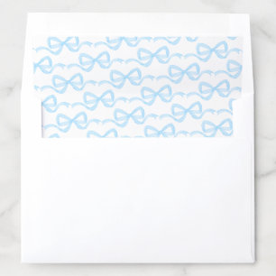 Demure Bow Light Blue Envelope Liner