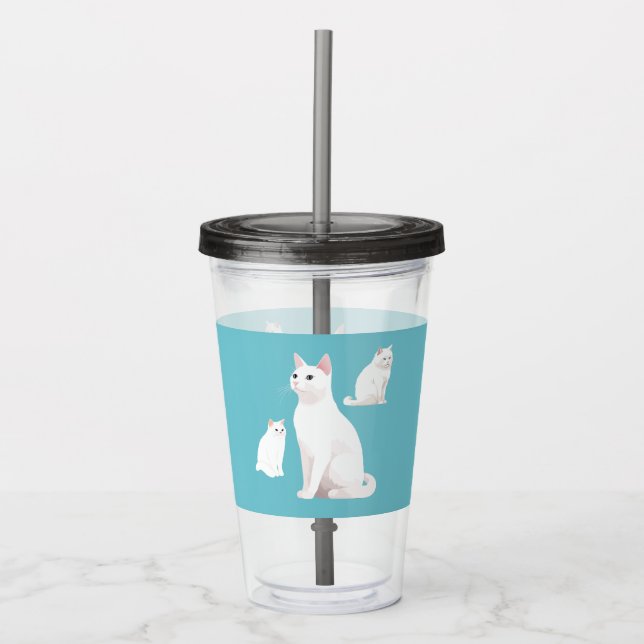 Demure Cats Acrylic Tumbler (Front)