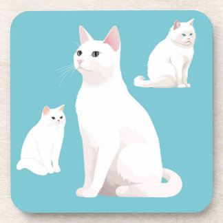 Demure Cats Beverage Coaster