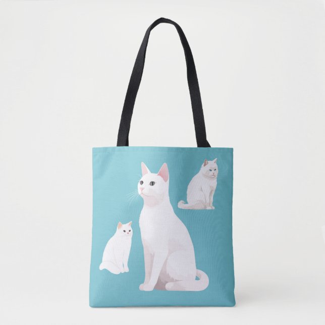 Demure Cats Tote Bag (Front)